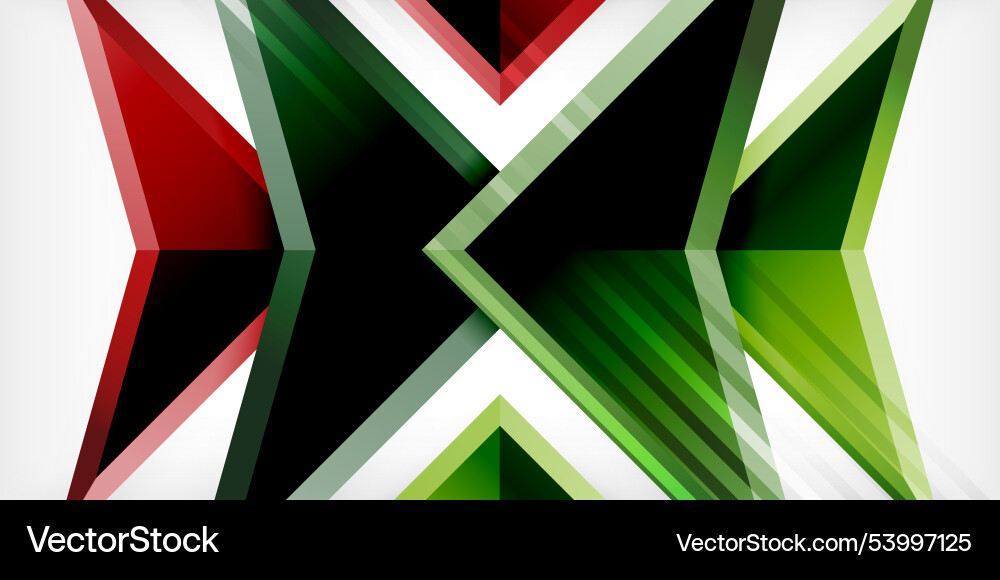 Abstract background color triangles and arrows Vector Image