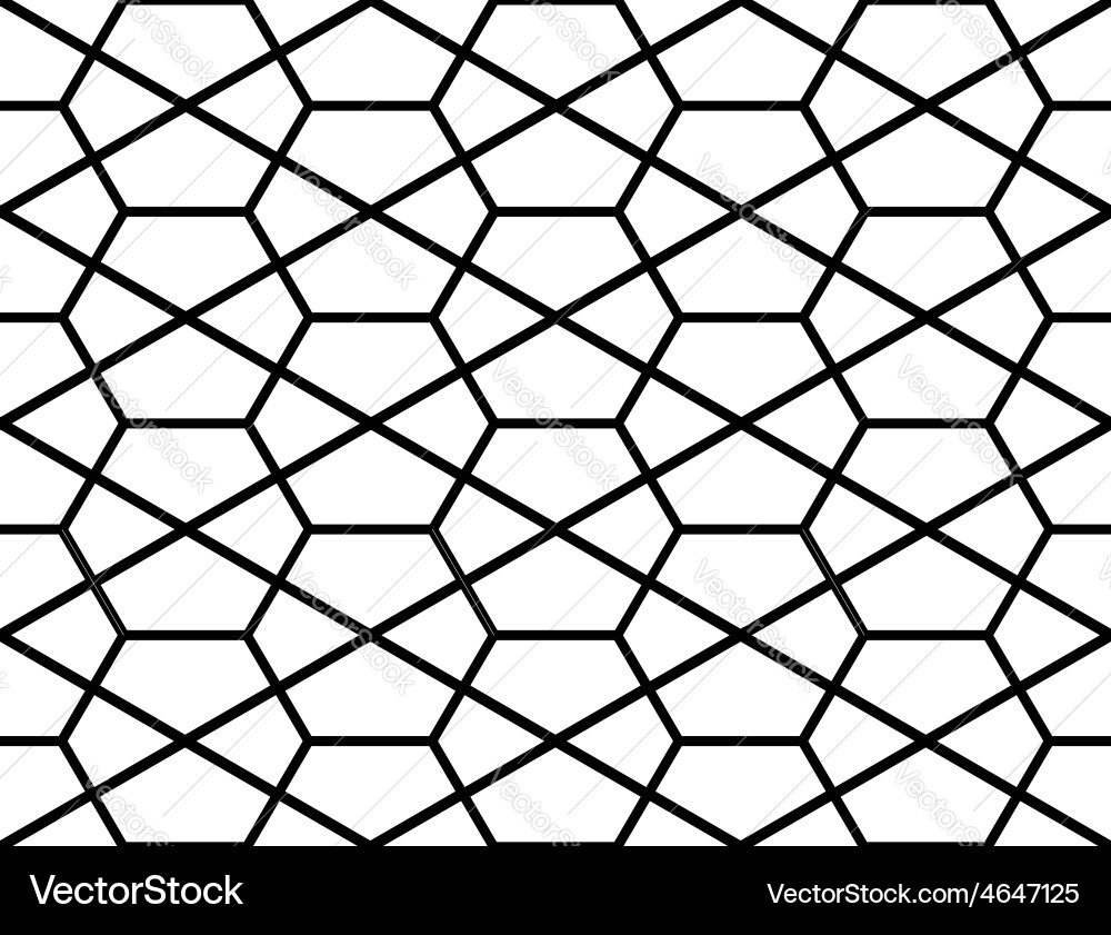 Design seamless monochrome hexagon pattern Vector Image