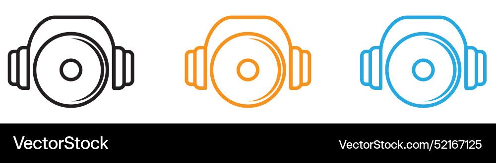 Dj icon logo set collection for web app ui Vector Image