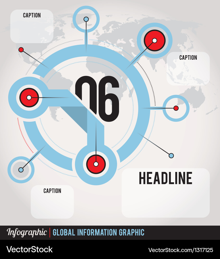 Global Data Visualization Vector Image