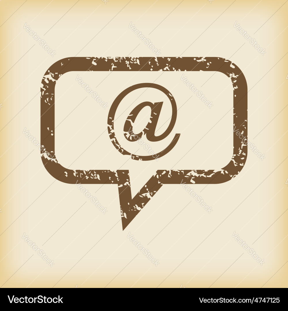 Grungy mail message icon Vector Image