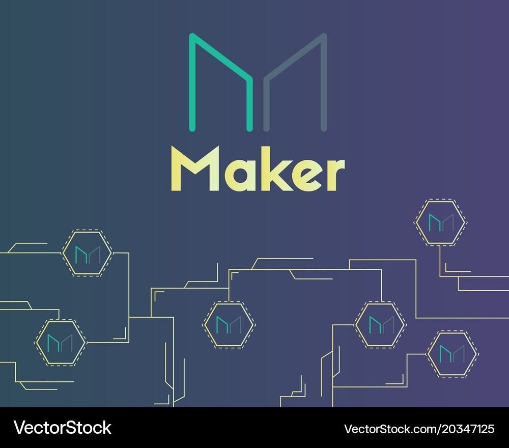 Maker cryptocurrency virtual technology background – Royalty-Free Vector |  VectorStock