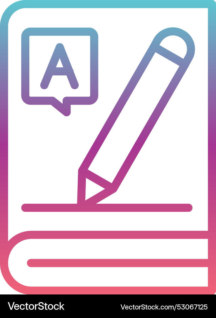 Notebook line gradient design Vector Image