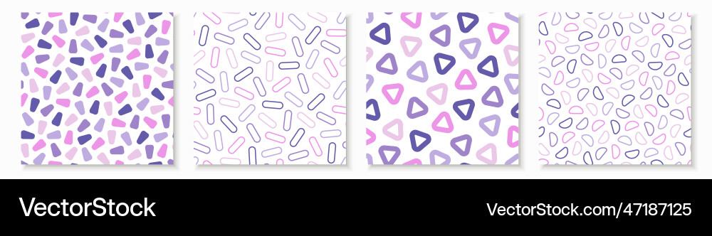 Set of delicate seamless patterns Set of delicate seamless patterns vector image