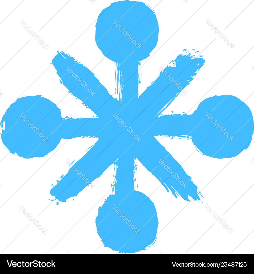 Snowflake 01 from set 06 drawing of a snow flake Snowflake 01 from set 06 drawing of a snow flake vector image