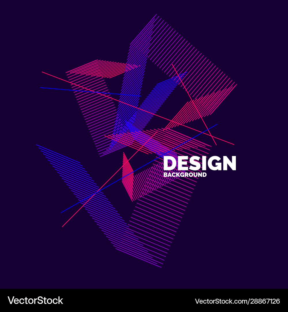 Abstract elements with dynamic lines modern Vector Image