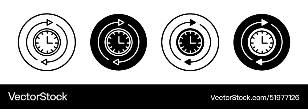 Change or update the date flat line icon set Change or update the date flat line icon set Vector Image