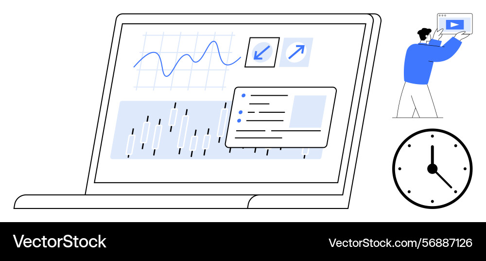 Data analysis dashboard with graphs timelines Data analysis dashboard with graphs timelines vector image