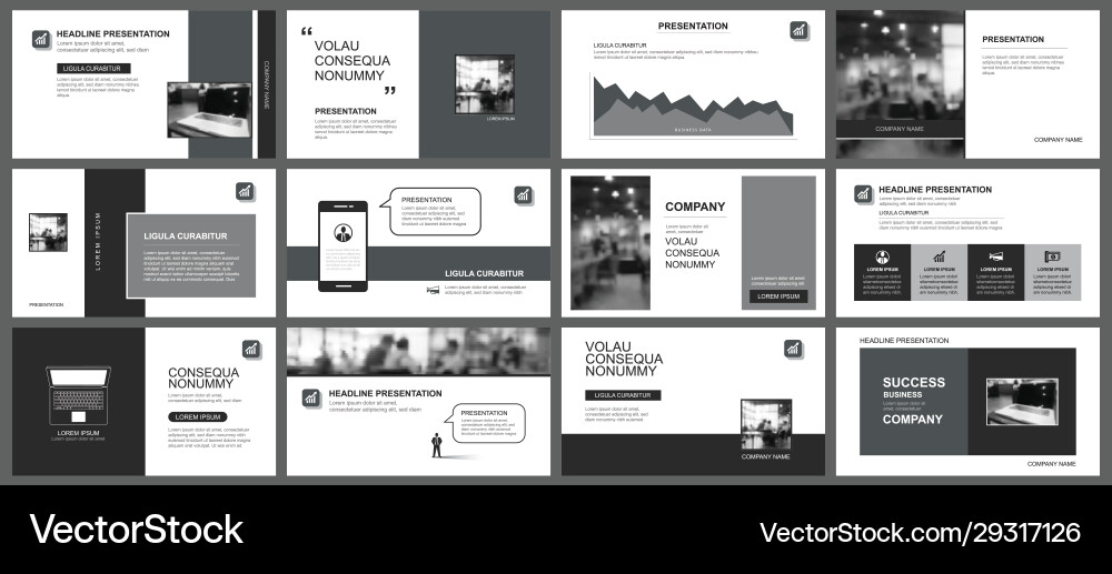 Geometric Slide Template vector image