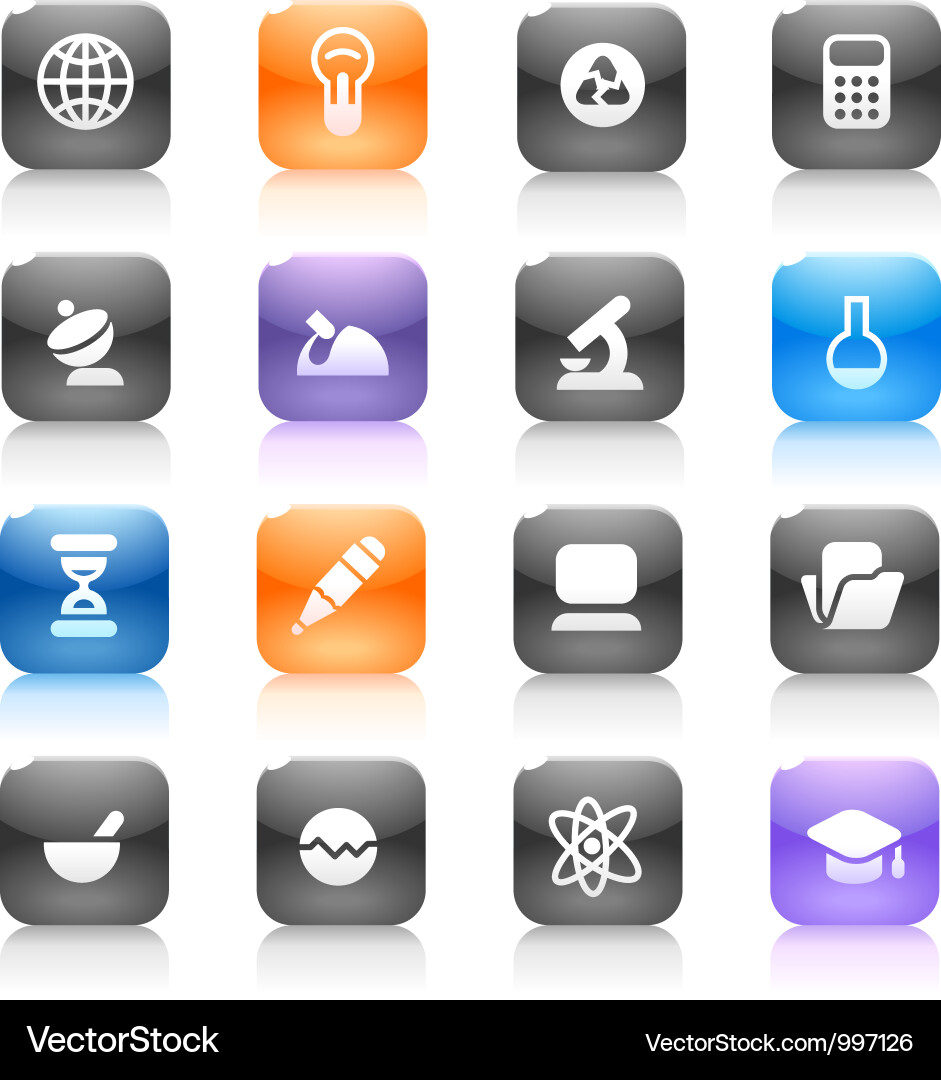 Multicolored buttons for science vector image