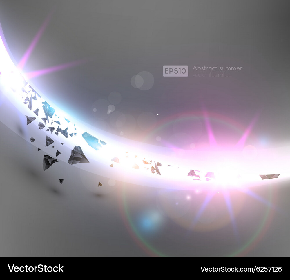 Shining abstract background with curve Vector Image
