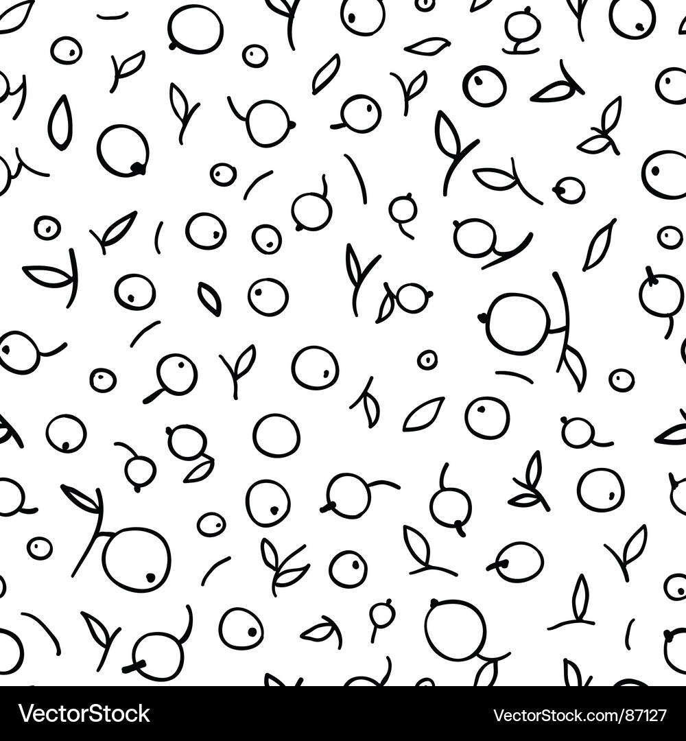 Berry Leaf Pattern Vector Image