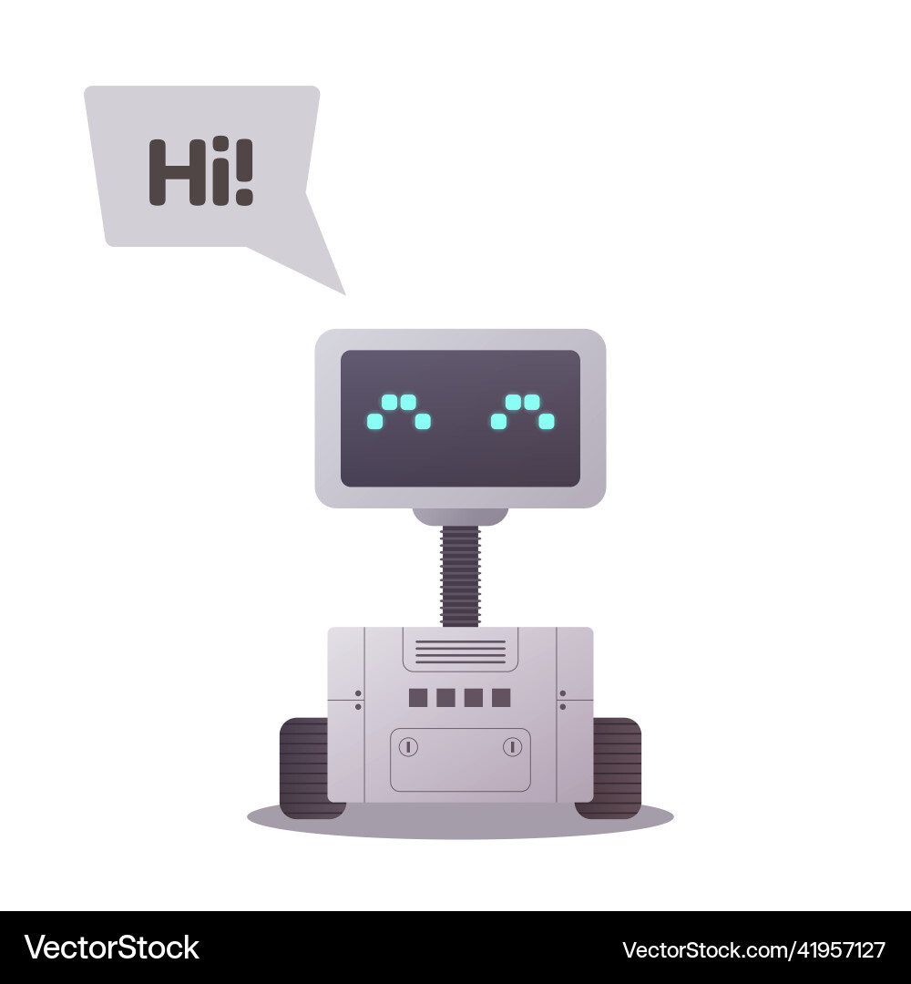 Chat bot robot character customer support smart Chat bot robot character customer support smart vector image