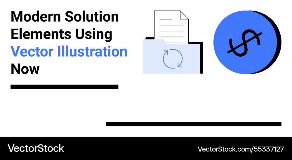 Document management and financial workflow Vector Image