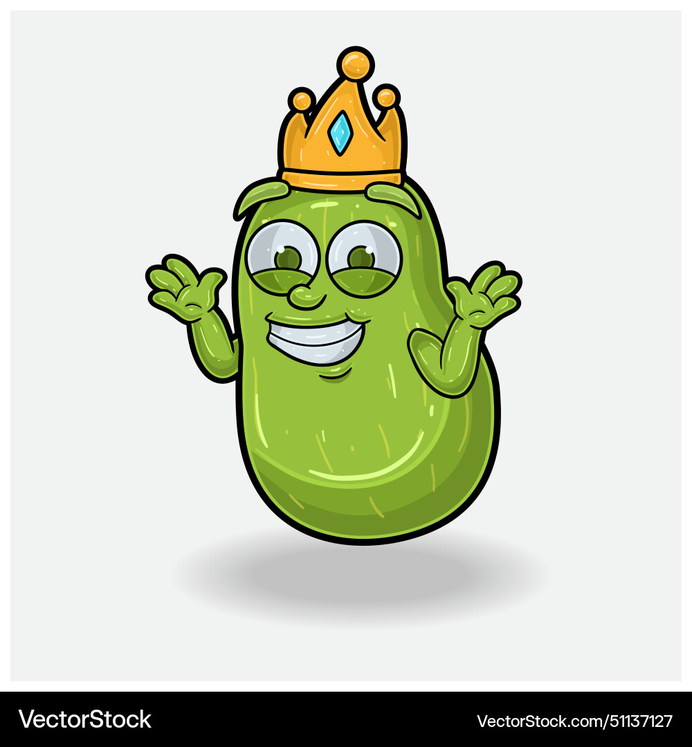 Pear character with dont know smile expression Vector Image