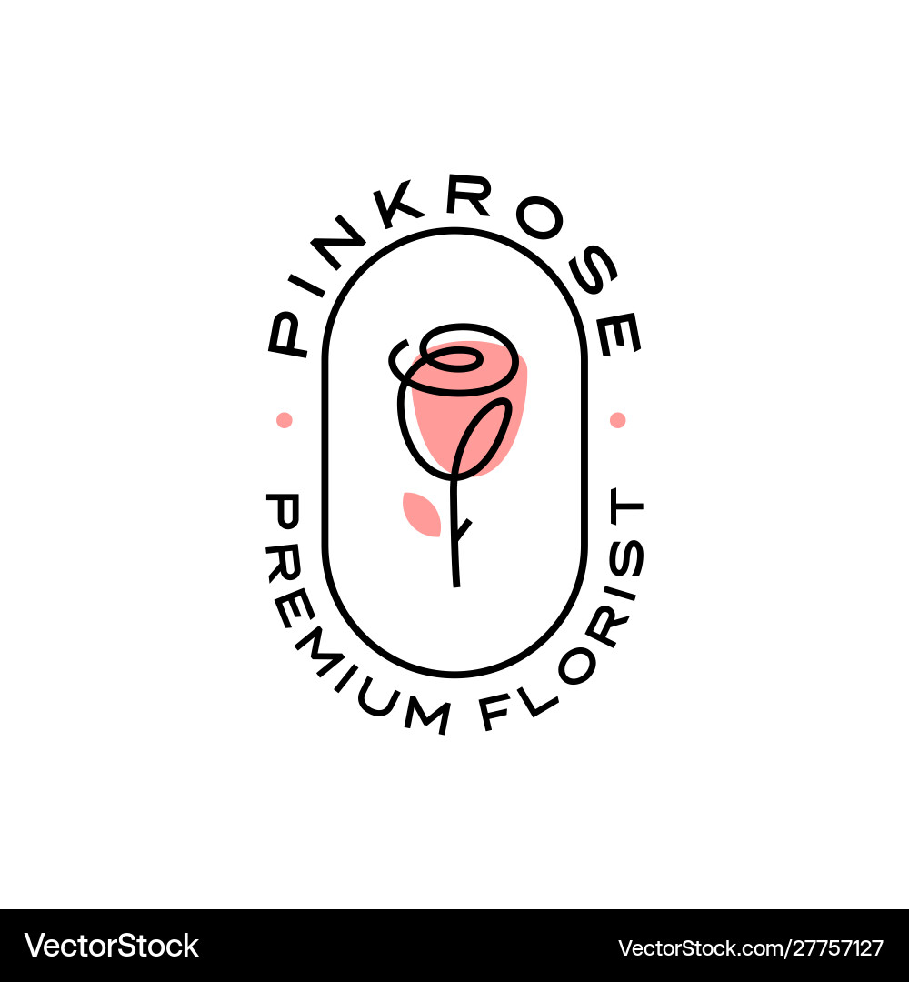 Rose logo flower icon Rose logo flower icon vector image