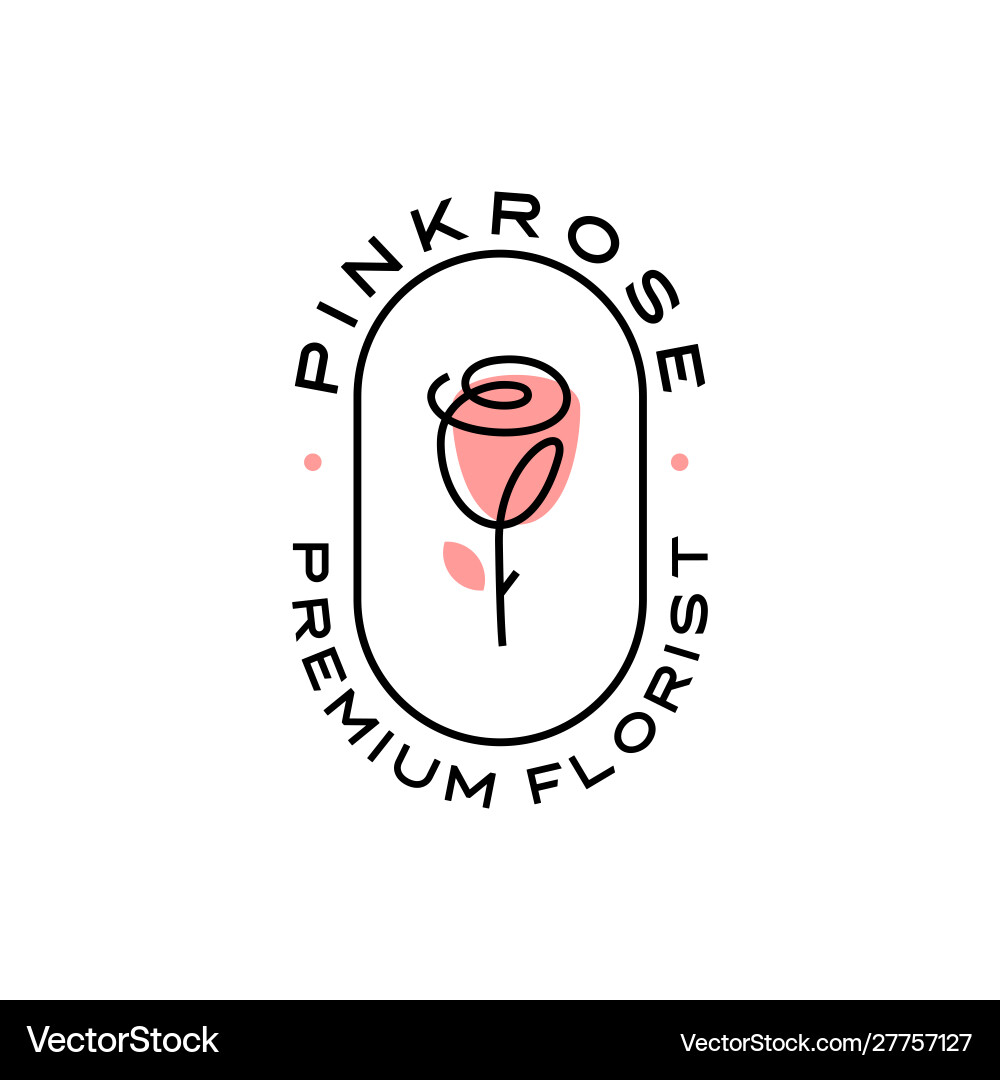 Rose logo flower icon