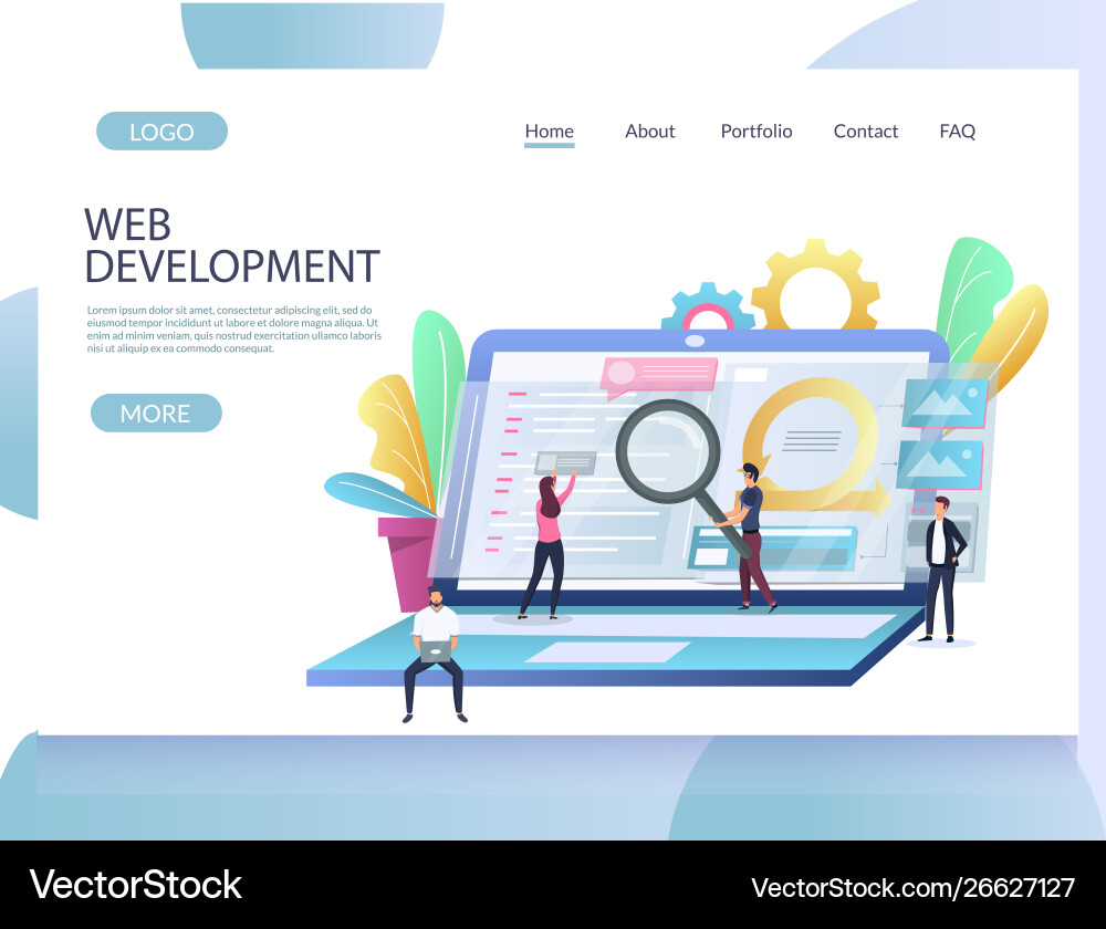 Web Development Website Template vector image