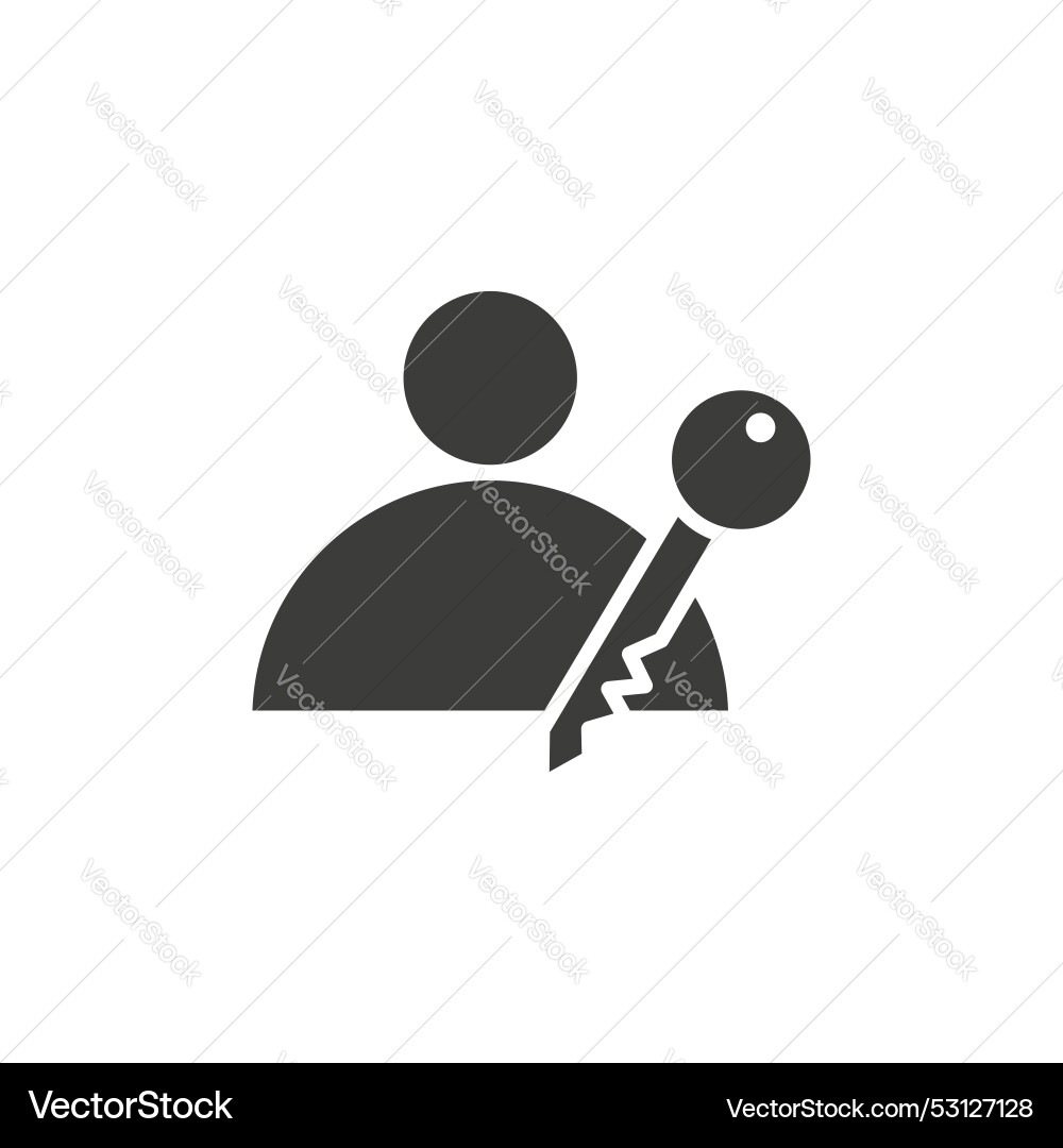 Authentication line icon isolated on white Vector Image
