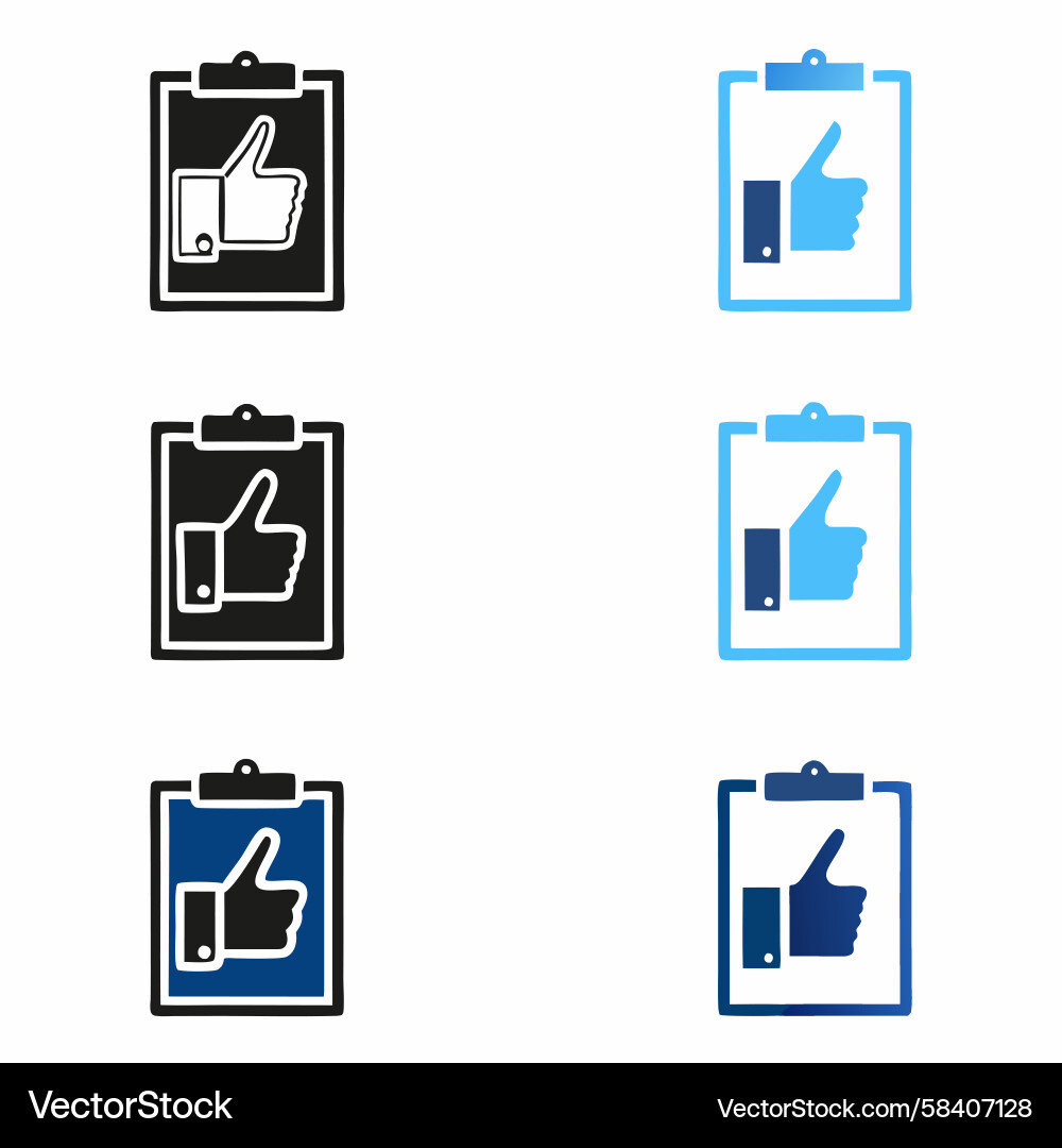 Clipboard Icons with Checkmarks Vector Image