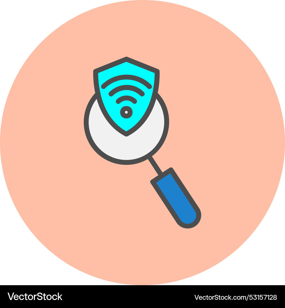 Data analytics line filled circle icon Vector Image
