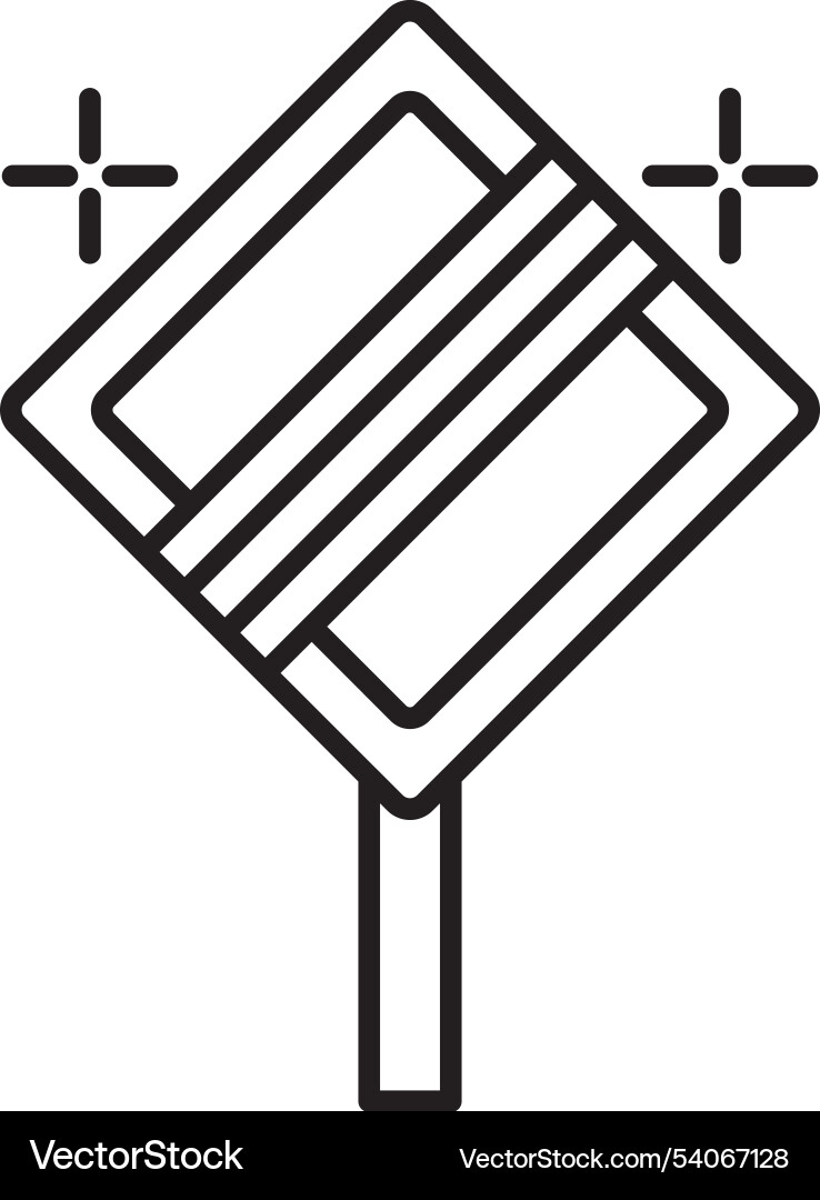 End of priority line icon design Vector Image