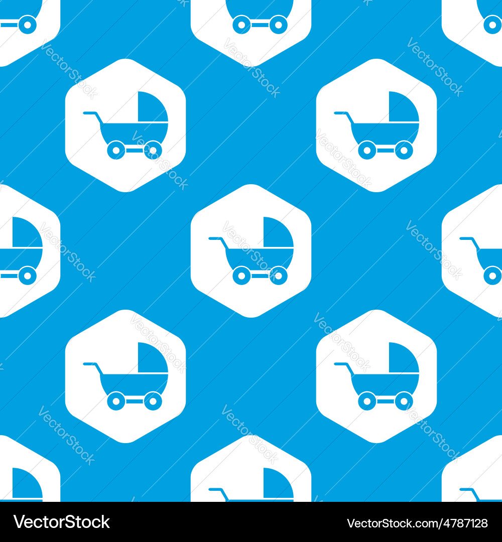 Pram hexagon pattern vector image