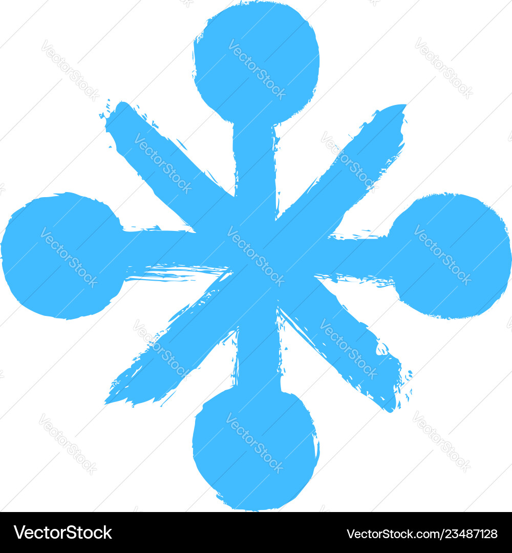 Snowflake 04 from set 06 drawing of a snow flake Snowflake 04 from set 06 drawing of a snow flake Vector Image