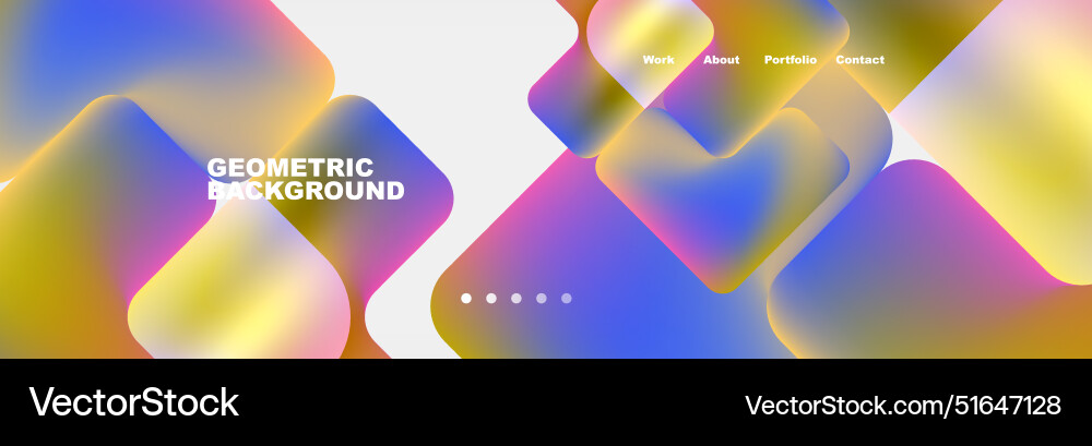 Square internet web page design template Vector Image