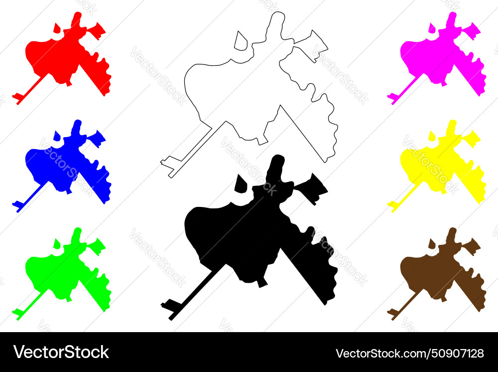 Tierralta city republic of colombia map scribble Tierralta city republic of colombia map scribble vector image