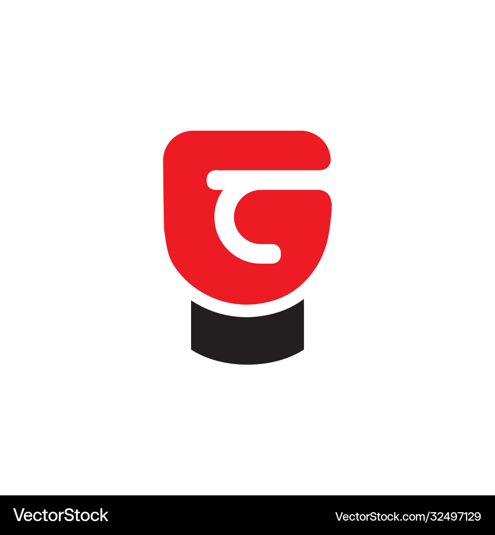 Boxing Glove 'G' Logo Vector Image