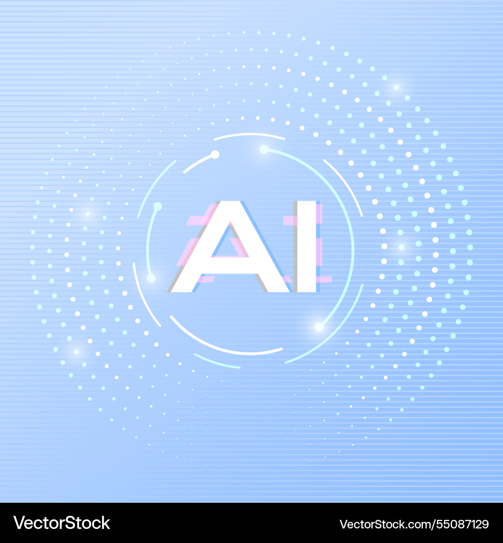 Concept of artificial intelligence ai Concept of artificial intelligence ai Vector Image