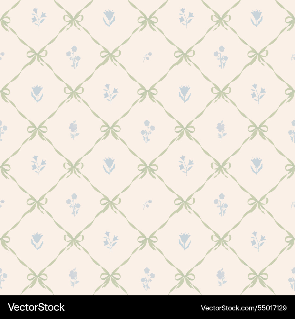 Elegant Coquette Floral Pattern Vector Image
