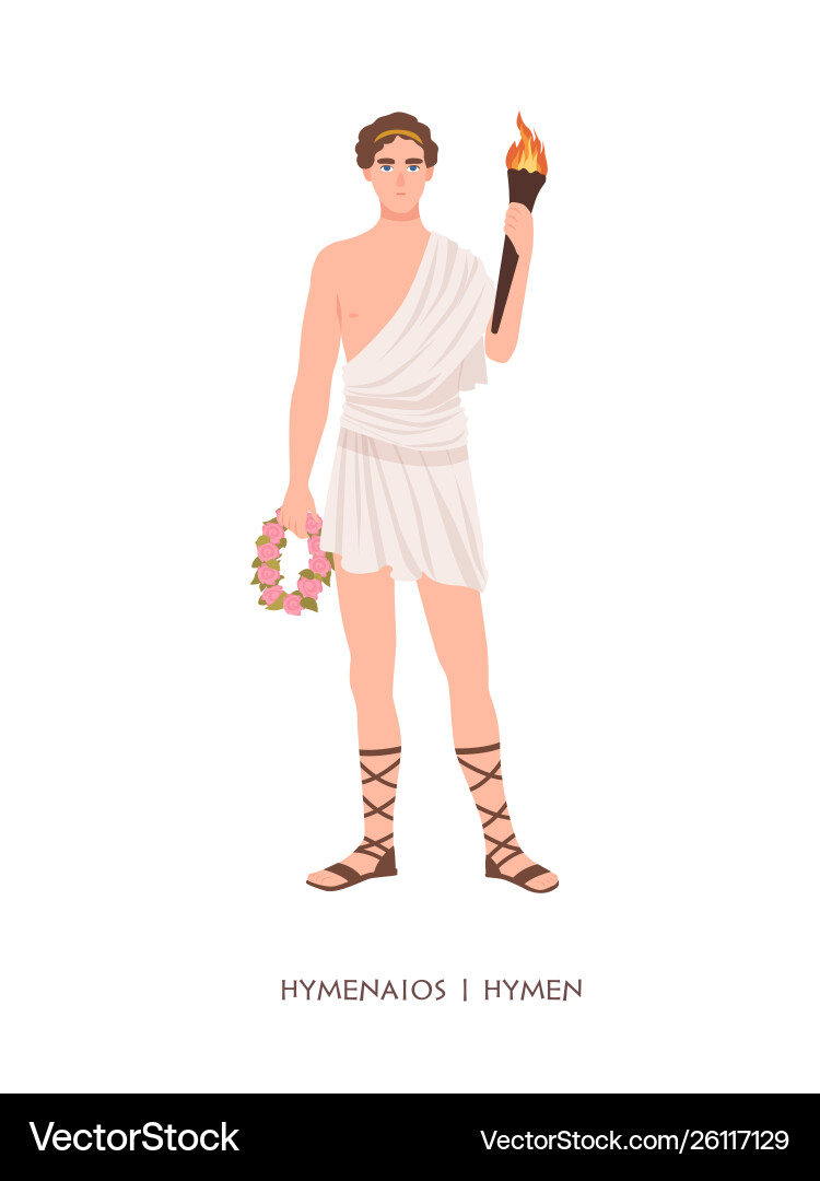 Hymenaios or hymen - god deity marriage Hymenaios or hymen - god deity marriage vector image