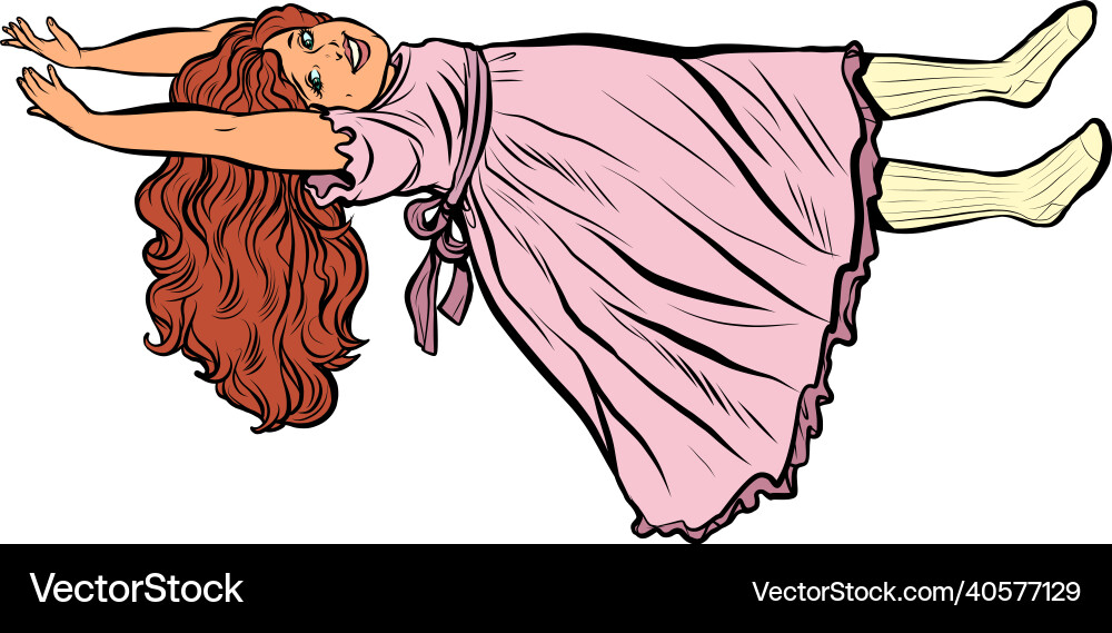 Levitating Girl - Magic & Sorcery Vector Image