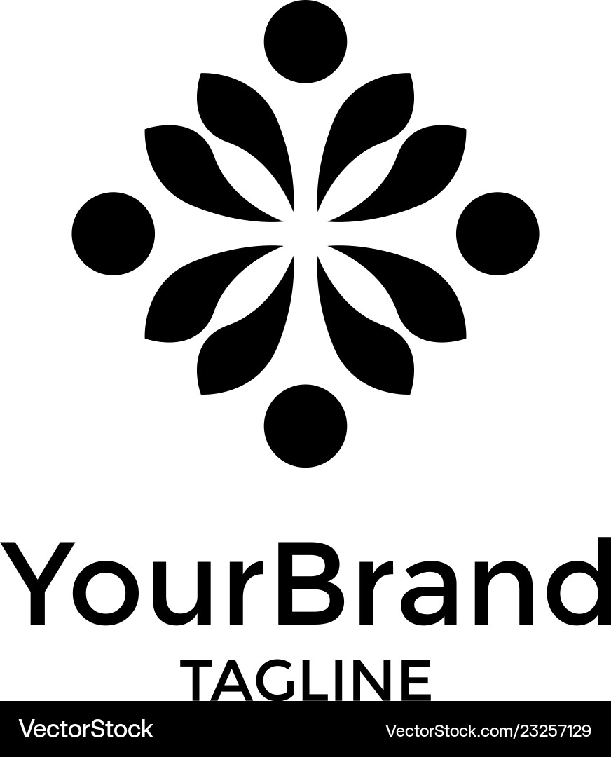 Luxury geometric with dot logo template Luxury geometric with dot logo template vector image