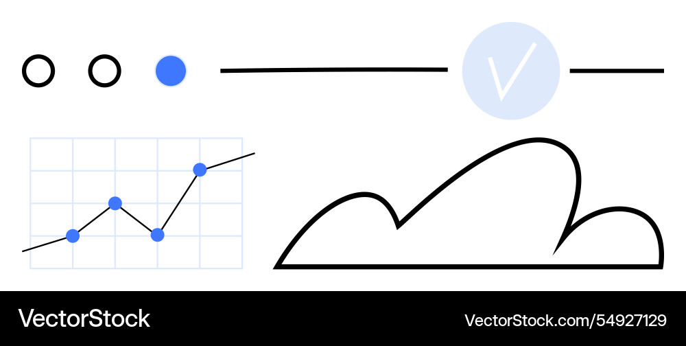 Minimalist concept design featuring graph Vector Image