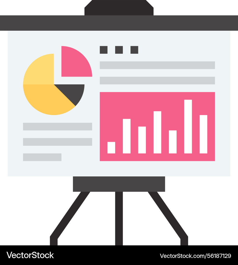 Presentation flat web icon Presentation flat web icon vector image