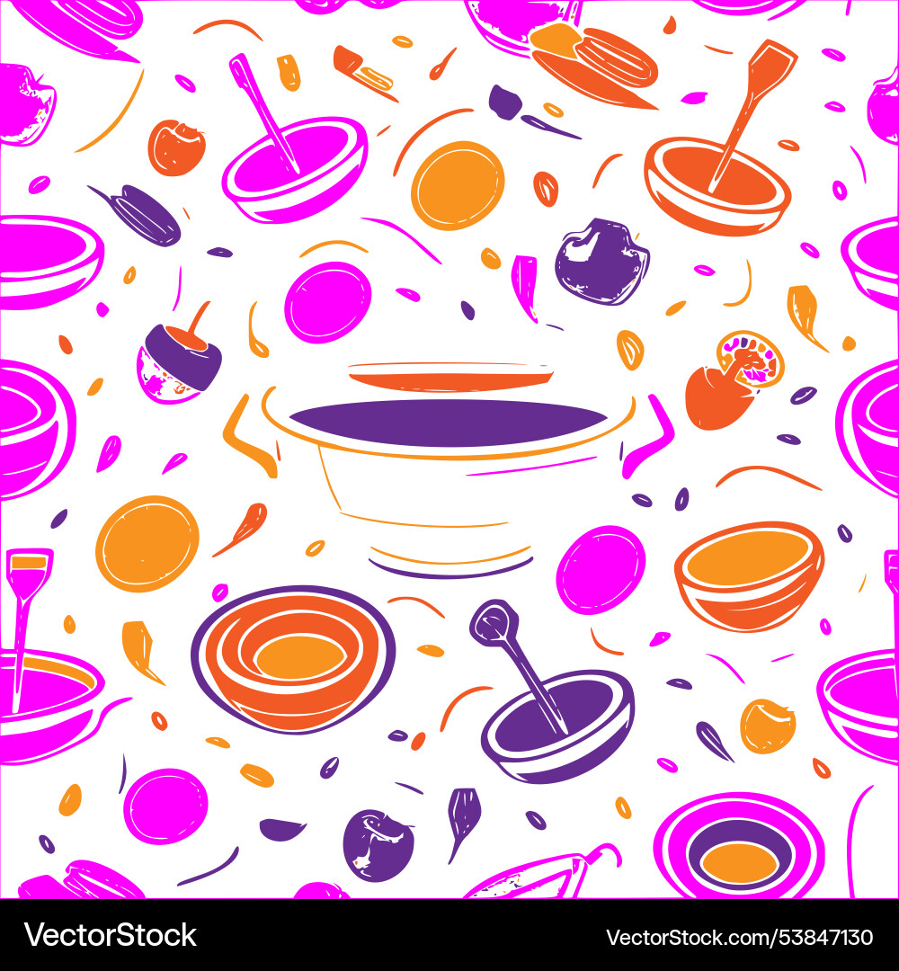 Cauldron abstract pattern seamless Vector Image