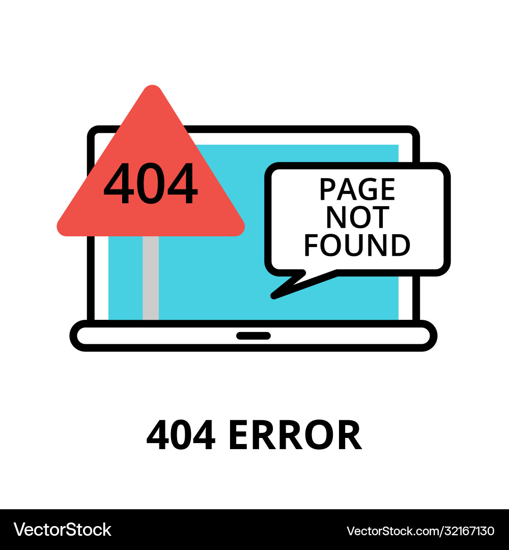 Concept error 404 - page not found icon Concept error 404 - page not found icon vector image