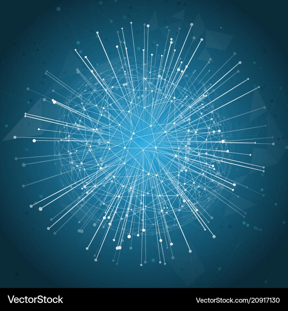 Global Network Globe Background Vector Image