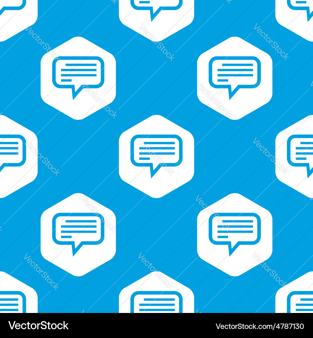 Message hexagon pattern Vector Image