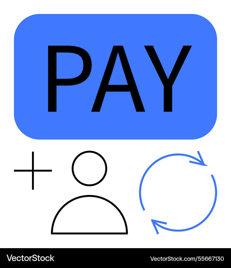 Payment process concept with user profile Vector Image