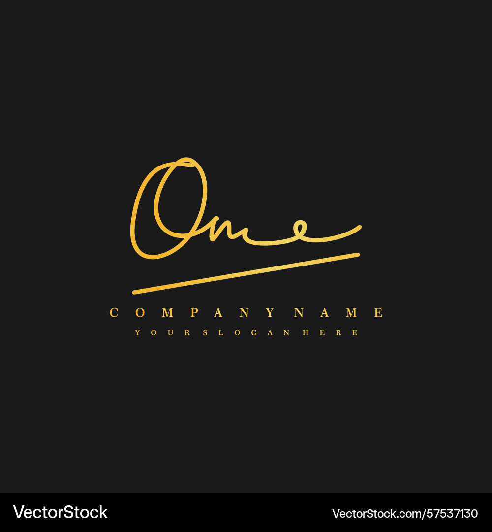 Signature style on initial logos initials logo Vector Image