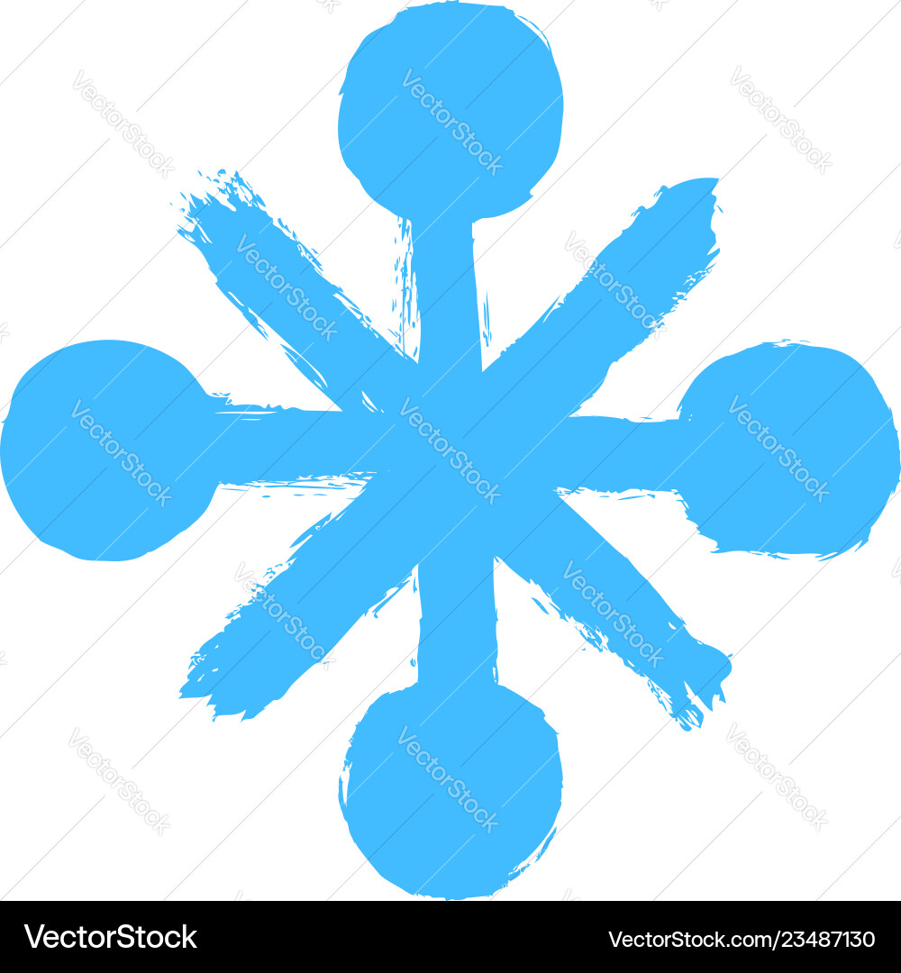 Snowflake 06 from set drawing of a snow flake Snowflake 06 from set drawing of a snow flake vector image