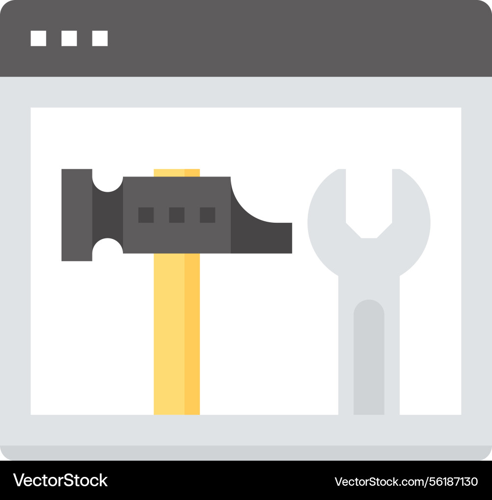 Tech service flat web icon Tech service flat web icon vector image