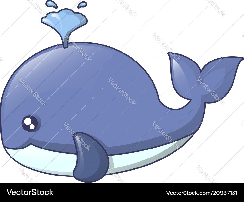 Blue whale icon cartoon style – Royalty-Free Vector | VectorStock, image size:1000x831