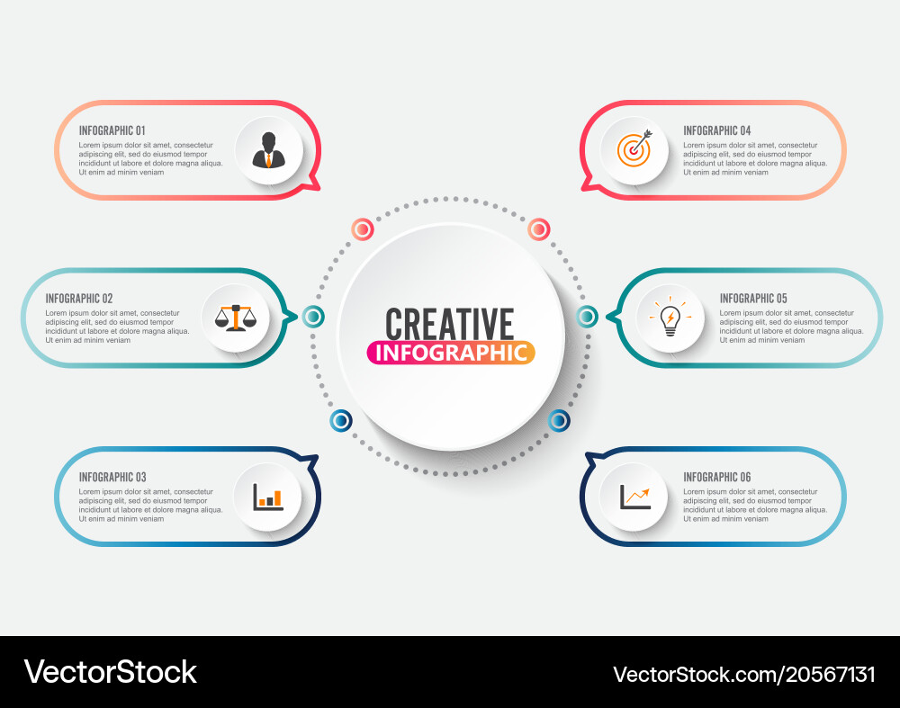 Business data visualization process chart Vector Image