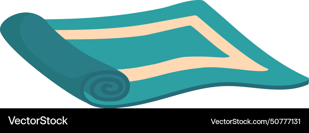 Carpet roll floor soft rug cartoon icon Carpet roll floor soft rug cartoon icon vector image