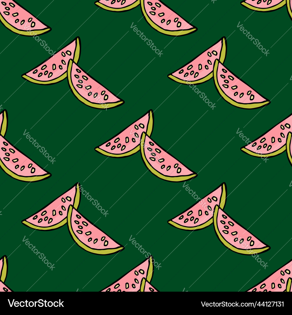 Seamless pattern with guajava slices on dark Vector Image